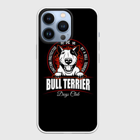 Чехол для iPhone 13 Pro с принтом Бультерьер (Bull Terrier) в Рязани,  |  | Тематика изображения на принте: bull terrier | bulldog | dog | fighting dog | pit bull | terrier | бойцовская собака | бульдог | бультерьер | год собаки | друг человека | животное | зверь | кинолог | кость | пёс | питбуль | порода собак | собака