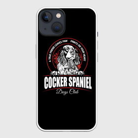 Чехол для iPhone 13 с принтом Кокер Спаниель (Cocker Spaniel) в Рязани,  |  | cocker spaniel | dog spaniel | k | английский спаниель | год собаки | друг человека | животное | зверь | кавалер спаниель | кинг чарльз спаниель | кинолог | кокер спаниель | охотничья собака | пёс