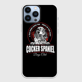 Чехол для iPhone 13 Pro Max с принтом Кокер Спаниель (Cocker Spaniel) в Рязани,  |  | Тематика изображения на принте: cocker spaniel | dog spaniel | k | английский спаниель | год собаки | друг человека | животное | зверь | кавалер спаниель | кинг чарльз спаниель | кинолог | кокер спаниель | охотничья собака | пёс