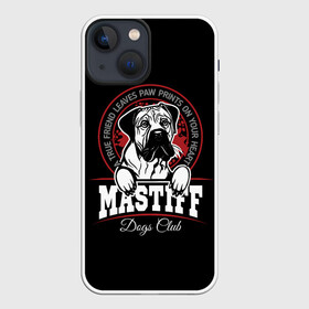 Чехол для iPhone 13 mini с принтом Мастиф (Mastiff) в Рязани,  |  | animal | cane corso | dog | fighting dog | mastiff | бойцовская собака | год собаки | дог | друг человека | животное | зверь | кане корсо | кинолог | мастиф | пёс | порода собак | собака мастиф | собаковод | четвероногий