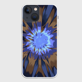 Чехол для iPhone 13 mini с принтом Василек. Абстракция. в Рязани,  |  | abstraction | blue | cornflower | fractal | абстракция | василек | синий | фрактал