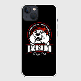 Чехол для iPhone 13 с принтом Такса (Dachshund) в Рязани,  |  | animal | dachshund | dog | hunting dog | год собаки | друг человека | животное | кинолог | охотничья собака | пёс | порода собак | собака такса | собаковод | такса | четвероногий | щенок таксы