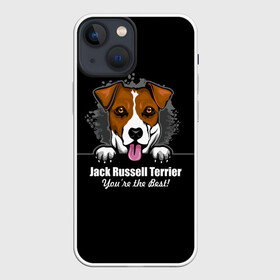 Чехол для iPhone 13 mini с принтом Джек Рассел Терьер (Jack Russell Terrier) в Рязани,  |  | animal | dog terrier | jack russell terrier | год собаки | джек рассел терьер | друг человека | животное | зверь | кинолог | охотничья собака | пёс | пёсик | собака джек рассел терьер | собаковод | терьер