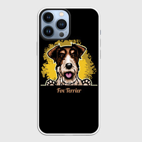 Чехол для iPhone 13 Pro Max с принтом Фокстерьер (Fox terrier) в Рязани,  |  | animal | dog | fox terrier | hunting dog | terrier | год собаки | друг человека | животное | зверь | кинолог | охотничья собака | пёс | пёсик | порода собак | собака | собака фокстерьер | собаковод | терьер | фокстерьер