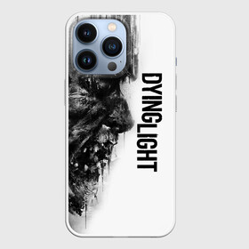 Чехол для iPhone 13 Pro с принтом DYING LIGHT BLACK  WHITE ZOMBIE FACE в Рязани,  |  | Тематика изображения на принте: apocalypsis | dying light | dying light 2 | dying light the following | haran | horror | kyle craig | monsters | survivor | zombie | апокалипсис | выживалка | даинг лайт | зомби | кайл крейн | монстры | харан