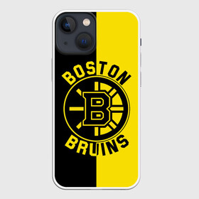 Чехол для iPhone 13 mini с принтом Boston Bruins, Бостон Брюинз в Рязани,  |  | boston | boston bruins | bruins | hockey | nhl | usa | бостон | бостон брюинз | нхл | спорт | сша | хоккей | шайба