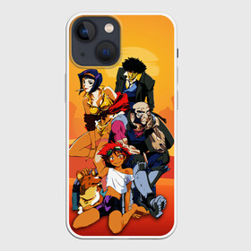 Чехол для iPhone 13 mini с принтом Cowboy All в Рязани,  |  | corgi | cowboy bebop | ed | edd | edward | edward wong | ein | fei | fei valentain | jet | jet black | spike | spike spiegel | аниме | боевик | вестер | детектив | джет | джет блэк | ед | ен | иен | ковбой бибоп | корги | космический | манга | спайк | спа