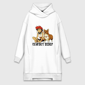 Платье-худи хлопок с принтом Эйн  Эд в Рязани,  |  | corgi | cowboy bebop | ed | edd | edward | edward wong | ein | аниме | боевик | вестерн | детектив | ед | ен | иен | ковбой бибоп | корги | космический | манга | эд | эдвард | эдвард вонг | эйн