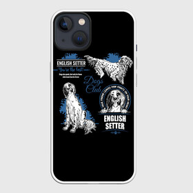 Чехол для iPhone 13 с принтом Английский Сеттер (English Setter) в Рязани,  |  | animal | dog | english setter | hunting dog | setter | английский сеттер | год собаки | друг человека | животное | зверь | кинолог | легавая | охотничья собака | пёс | порода собак | сеттер | собака