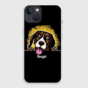 Чехол для iPhone 13 с принтом Бигль (Beagle) в Рязани,  |  | animal | beagle | dog | hunting dog | бигль | год собаки | гончая собака | друг человека | животное | зверь | кинолог | охотничья собака | пес | порода собак | собака бигль | собаковод | собачка | хищник