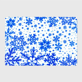 Магнитный плакат 3Х2 с принтом Белая Зима в Рязани, Полимерный материал с магнитным слоем | 6 деталей размером 9*9 см | christmas | cold | happy new year | ice | merry christmas | new year | snow | snowflakes | winter | голубые снежинки | декабрь | зима | зимний орнамент | зимний узор | кристаллы | новогодний принт | новый год | подарок | природа | рождество