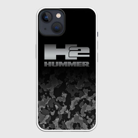 Чехол для iPhone 13 с принтом H2 | HUMMER LOGO в Рязани,  |  | auto | h1 | h2 | hammer | hmmwv | hummer | logo | авто | ам | военный | военный автомобиль | лого | логотип | милитари | миллитари | хаки | хамер | хаммер