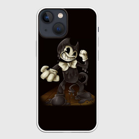 Чехол для iPhone 13 mini с принтом BENDY   ЗЛОЙ БЕНДИ в Рязани,  |  | bendy | bendy and the ink machine | tegunvteg | бенди | бени | бенни | бэнди | детская | детям | игра | компьютерная игра | машина | ужастик | чернила | чернильная