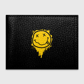 Обложка для студенческого билета с принтом NIRVANA LOGO SMILE, БРЫЗГИ КРАСОК в Рязани, натуральная кожа | Размер: 11*8 см; Печать на всей внешней стороне | Тематика изображения на принте: band | cobain | face | kurt | logo | music | nirvana | rock | rocknroll | группа | кобейн | курт | лого | логотип | музыка | музыкальная | нирвана | рожица | рок | рокнролл | символ