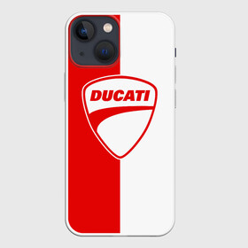 Чехол для iPhone 13 mini с принтом DUCATI WHITE RED STYLE LOGO в Рязани,  |  | ducati | italy | moto | motocycle | racing | sport | дукати | италия | мото | мотоспорт | мотоцикл | рейсинг | спорт