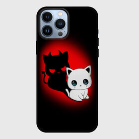 Чехол для iPhone 13 Pro Max с принтом КОТИК ДЬЯВОЛ   KITTY DEVIL в Рязани,  |  | animals | cat | demon | devil | kitty | дьявол | животные | звери | котик | кошки