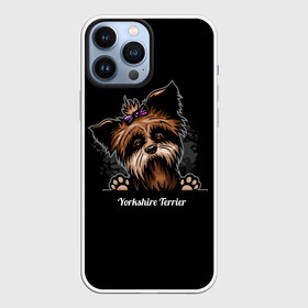 Чехол для iPhone 13 Pro Max с принтом Собачка Йоркширский Терьер в Рязани,  |  | york | yorkshire terrier | год | друг человека | животное | зверь | йорк | йоркширский терьер | карманная собака | кость | мальтезе | мальтийская болонка | манчестер терьер | мини собачка | пёс | скайтерьер