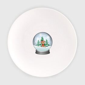 Тарелка с принтом Зимний шар с тигром в Рязани, фарфор | диаметр - 210 мм
диаметр для нанесения принта - 120 мм | зима | зимний шар | новый год | подарок | рождество | сказка | снег | снежный шар | тигр | холод | шар
