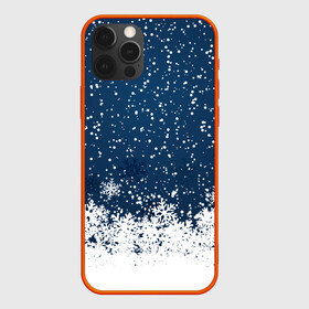 Чехол для iPhone 12 Pro с принтом Snow в Рязани, силикон | область печати: задняя сторона чехла, без боковых панелей | background | snow | snowflakes | texture | winter | зима | снег | снежинки | текстура | фон