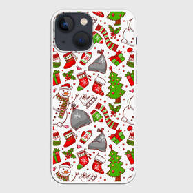 Чехол для iPhone 13 mini с принтом Новый Год в Рязани,  |  | background | christmas | gifts | holiday | new year | pictures | skates | snowman | socks | tree | елка | коньки | новый год | носки | подарки | праздник | рисунки | рождество | снеговик | фон