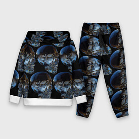 Детский костюм 3D (с толстовкой) с принтом Vanguard skull pattern 2022 в Рязани,  |  | fashion | hype | pattern | skull | vanguard | авангард | мода | стекло | узор | хайп | череп