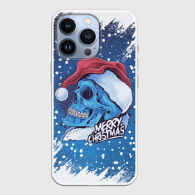 Чехол для iPhone 13 Pro с принтом Merry Christmas | Счастливого Рождества | Skull в Рязани,  |  | 2022 | christmas | cold | klaus | merry | new | santa | skull | snow | winter | year | год | дед | зима | клаус | мороз | новый | рождество | санта | скелет | снег | холод | череп