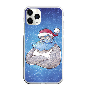 Чехол для iPhone 11 Pro матовый с принтом BAD SANTA | ПЛОХОЙ САНТА в Рязани, Силикон |  | 2022 | bad | christmas | cold | hipster | klaus | merry | new | santa | snow | winter | year | год | дед | зима | клаус | мороз | новый | рождество | санта | снег | хипстер | холод