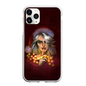 Чехол для iPhone 11 Pro Max матовый с принтом Цирилла The Witcher в Рязани, Силикон |  | Тематика изображения на принте: девушка | надпись | огоньки | персонаж | шапка