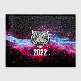 Обложка для студенческого билета с принтом ЧЁРНЫЙ ТИГР НОВЫЙ ГОД 2022   GRAY TIGER NEW YEAR в Рязани, натуральная кожа | Размер: 11*8 см; Печать на всей внешней стороне | Тематика изображения на принте: 2022 | beast | merry christmas | new year | red bow | santa hat | snow | tiger | winter | winter is coming | year of the tiger | год тигра | дед мороз | животные | звери | зверь | зима | зима 2022 | зима близко | новог | новогодни