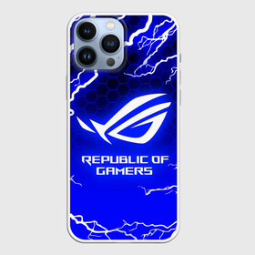 Чехол для iPhone 13 Pro Max с принтом REPUBLIC OF GAMERS   ASUS ROG   LIGHTNING   МОЛНИИ в Рязани,  |  | asus | game | gamer | gaming | ligtning | republic of gamers | rog | strix | zephyrus | асус | игры | молнии | рог | стрикс