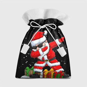 Подарочный 3D мешок с принтом SANTA, DAB в Рязани, 100% полиэстер | Размер: 29*39 см | Тематика изображения на принте: 2021 | 2022 | bad | christmas | dab | happy | merry | merry christmas | new year | santa | snow | sweater | ugly christmas | winter | деб | дэб | зима | новогодний | новогодняя | новый год | рождественский | рождественский свитер | рождеств