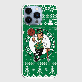 Чехол для iPhone 13 Pro с принтом Бостон Селтикс, Boston Celtics новогодний в Рязани,  |  | 2021 | 2022 | boston | boston celtics | celtics | christmas | merry | merry christmas | nba | new year | snow | ugly christmas | winter | баскетбол | бостон | бостон селтикс | зима | нба | новогодний | новогодняя | новый год | рождественски