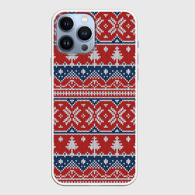 Чехол для iPhone 13 Pro Max с принтом New Year Pattern в Рязани,  |  | background | christmas | christmas pattern | herringbone | holiday | knitted pattern | new year | pattern | snowflakes | texture | tree | вязаный узор | елка | елочка | новогодний узор | новый год | паттерн | праздник | рождество | снежинки | текстура | у