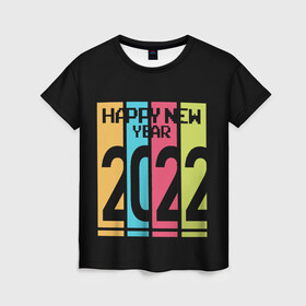 Женская футболка 3D с принтом Просто и со вкусом 2022 новый год в Рязани, 100% полиэфир ( синтетическое хлопкоподобное полотно) | прямой крой, круглый вырез горловины, длина до линии бедер | new year | tiger | год тигра | новый год | праздник | с новым годом | тигр