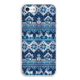 Чехол для iPhone 5/5S матовый с принтом Christmas Pattern в Рязани, Силикон | Область печати: задняя сторона чехла, без боковых панелей | Тематика изображения на принте: background | christmas | deer | holiday | house | knitted pattern | new year | pattern | snow | snowflakes | snowman | texture | winter | вязаный узор | домик | зима | новый год | олени | праздник | рождество | снег | снеговик | снежинки | текстура | узор