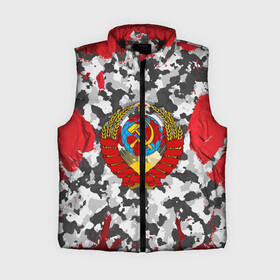 Женский жилет утепленный 3D с принтом USSR (camouflage) в Рязани,  |  | camouflage | coat of arms | khaki | patriot | red machine | russia | russian | tourist | ussr | герб | камуфляж | красная машина | патриот | россия | русский | ссср | турист | хаки