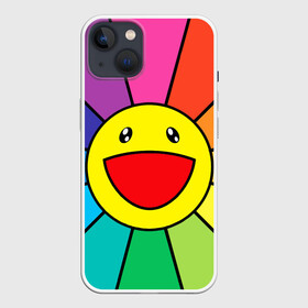 Чехол для iPhone 13 с принтом MURAKAMI STYLE МУРАКАМИ СТИЛЬ в Рязани,  |  | cute flowers | flower superflat | flowers | gradient | murakami | pop art | superflat | takashi murakami | градиент | милые цветочки | мураками | ромашки | такаси мураками | такаши мураками | цветочки | цветы