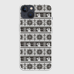 Чехол для iPhone 13 с принтом Squirrel Pattern в Рязани,  |  | background | christmas | hearts | holiday | knitted pattern | new year | pattern | snowflakes | squirrel | texture | белка | вязаный узор | новый год | паттерн | праздник | рождество | сердечки | снежинки | текстура | узор | фон