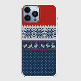 Чехол для iPhone 13 Pro Max с принтом НОВОГОДНИЙ УЗОР С ОЛЕНЯМИ в Рязани,  |  | background | christmas | deer | holiday | knitted pattern | new year | pattern | snowflakes | texture | вязаный узор | новый год | олени | паттерн | праздник | рождество | снежинки | текстура | узор | фон