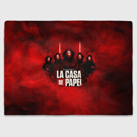 Плед 3D с принтом БУМАЖНЫЙ ДОМ - LA CASA DE PAPEL - BELLA CIAO в Рязани, 100% полиэстер | закругленные углы, все края обработаны. Ткань не мнется и не растягивается | Тематика изображения на принте: bella ciao | la casa de papel | бумажный дом | ла каса де | ла каса де папель | ла каса де пепел | лакаса | сериал | фильм