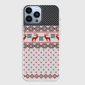 Чехол для iPhone 13 Pro Max с принтом НОВОГОДНИЙ УЗОР в Рязани,  |  | background | christmas | christmas pattern | deer | holiday | knitted pattern | new year | pattern | snowflakes | texture | вязаный узор | новогодний узор | новый год | олени | паттерн | праздник | рождество | снежинки | текстура | узор | фон