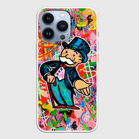 Чехол для iPhone 13 Pro с принтом Alec Monopoly Капиталист Граффити в Рязани,  |  | alec monopoly | art | capitalist | graffiti | money | retro | street style | urban style | алек монополи | арт | граффити | деньги | доллар | искусство | капиталист | кляксы | миллионер | монополия | ретро | рисунки | современное искусст