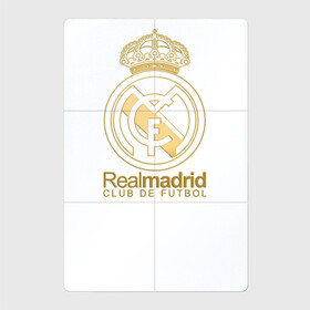 Магнитный плакат 2Х3 с принтом Real Madrid gold logo в Рязани, Полимерный материал с магнитным слоем | 6 деталей размером 9*9 см | Тематика изображения на принте: gold logo | madrid | rael madrid | real | spain | золотая эмблема | золотой логотип | испания | королевский клуб | ла лига | лига чемпионов | мадрид | реал | реал мадрид | сливочные | футбол | чемпионат испании