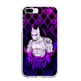 Чехол для iPhone 7Plus/8 Plus матовый с принтом JOJO / KILLER QUEEN / КОРОЛЕВА УБИЙЦА / ART в Рязани, Силикон | Область печати: задняя сторона чехла, без боковых панелей | adventure | jojo | jojos bizarre | jojos bizarre adventure | killer queen | pattern | yare yare daze | аниме | брызги | джоджо | манга | узор | яре яре дазе