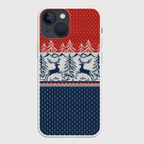 Чехол для iPhone 13 mini с принтом НОВОГОДНИЙ УЗОР в Рязани,  |  | background | christmas | deer | holiday | knitted pattern | new year | new years pattern | pattern | texture | tree | вязаный узор | елка | елочка | новогодний узор | новый год | олени | паттерн | праздник | рождество | текстура | узор | фон