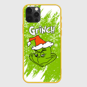 Чехол для iPhone 12 Pro с принтом Grinch Green. в Рязани, силикон | область печати: задняя сторона чехла, без боковых панелей | Тематика изображения на принте: 2022 | grinch | happy new year | merry christmas | год тигра | гринч | зима близко | нг | новогодний | новый год | новый год 2022 | рождество | снег | снежинки