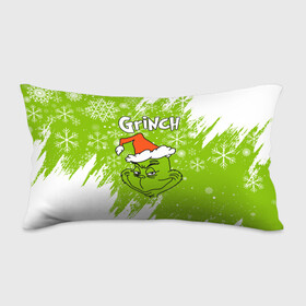 Подушка 3D антистресс с принтом Grinch Green. в Рязани, наволочка — 100% полиэстер, наполнитель — вспененный полистирол | состоит из подушки и наволочки на молнии | Тематика изображения на принте: 2022 | grinch | happy new year | merry christmas | год тигра | гринч | зима близко | нг | новогодний | новый год | новый год 2022 | рождество | снег | снежинки