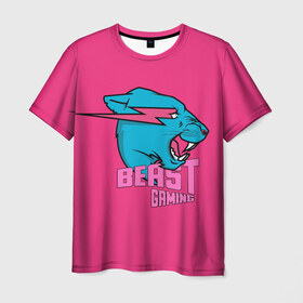 Мужская футболка 3D с принтом Mr Beast Gaming Full Print (Pink edition) в Рязани, 100% полиэфир | прямой крой, круглый вырез горловины, длина до линии бедер | Тематика изображения на принте: gamer | games | gaming | mr beast | mrbeast | youtube | блогеры | игры | мистер бист | ютуберы
