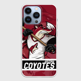 Чехол для iPhone 13 Pro с принтом Аризона Койотис, Arizona Coyotes в Рязани,  |  | arizona | arizona coyotes | coyotes | hockey | nhl | usa | аризона | аризона койотис | койотис | нхл | спорт | сша | феникс | финикс койотс | хоккей | шайба