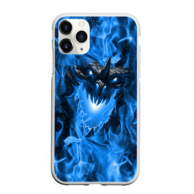 Чехол для iPhone 11 Pro матовый с принтом Дракон в синем пламени Dragon in blue flame в Рязани, Силикон |  | Тематика изображения на принте: dragon | дракон | миф | монстр | огонь | пламя | фэнтези